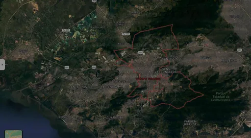 Mapa localizacao campo grande rio