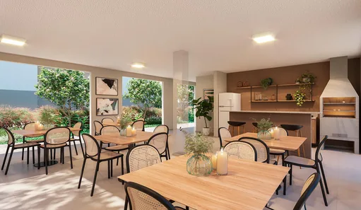 Salao festas churrasqueira render 3d