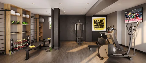 Academia fitness render amenidade