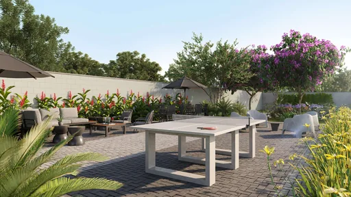 Area lazer pingpong jardim externo