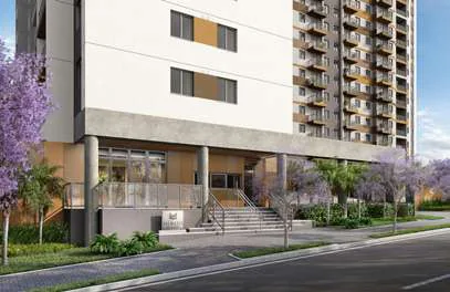 Render fachada entrada empreendimento