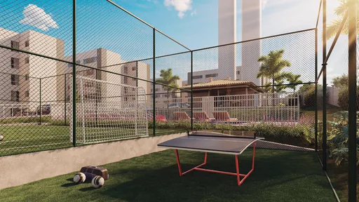 Render quadra ping pong area lazer noturna