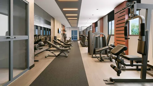 Academia fitness render interior