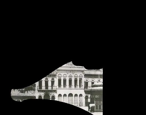 Foto historica fachada edificio contexto local