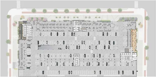 Planta pavimento estacionamento empreendimento