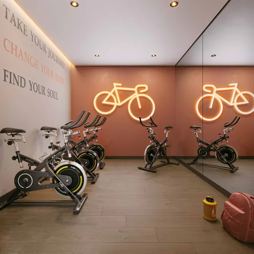 Sala spinning academia amenidade