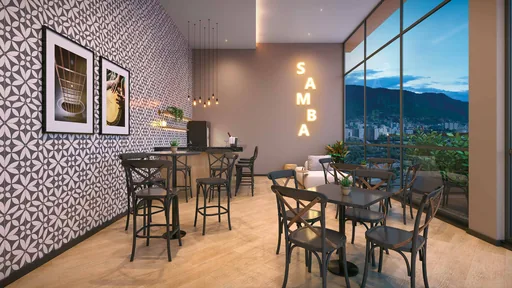 Salao samba area social render