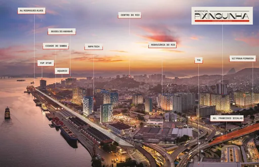 Vista aerea entorno porto maravilha rio