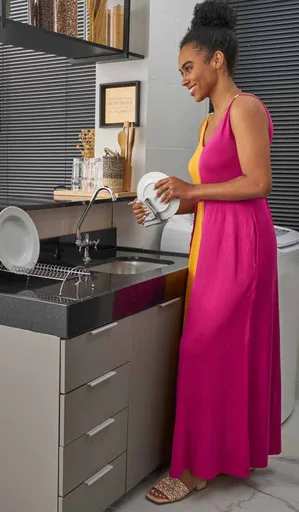 Area servico cozinha ambiente decorado