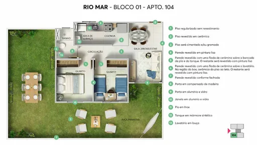 Planta baixa apto104 bloco01 rio mar