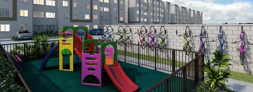 Playground bicicletario area lazer condominio