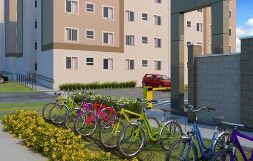 Bicicletario area comum empreendimento