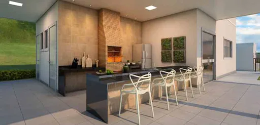 Churrasqueira area gourmet render