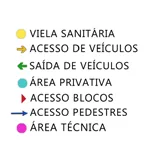 Legenda mapa acesso areas condominio