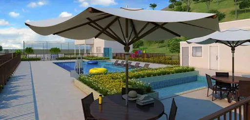 Render area piscina lazer condominio
