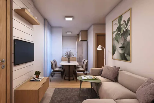 Render sala jantar apartamento