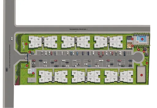Implantacao condomin blocos apartamentos