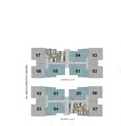 Planta pavimento blocos numeracao unidades 2