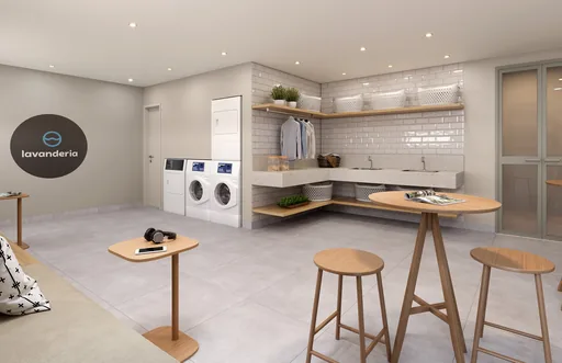 Lavanderia coletiva amenidade render