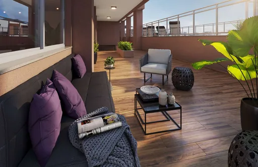 Varanda terraco area lazer render