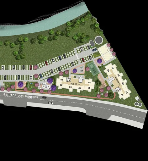 Implantacao blocos empreendimento estrada menezes