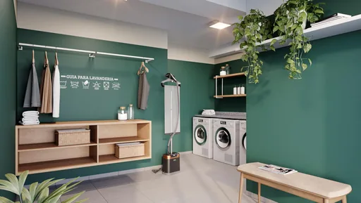 Lavanderia coletiva area comum render