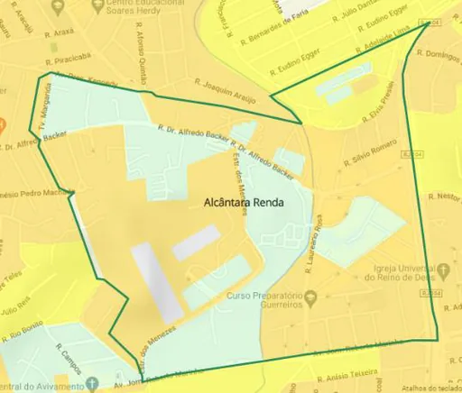 Mapa delimitacao bairro alcantara renda