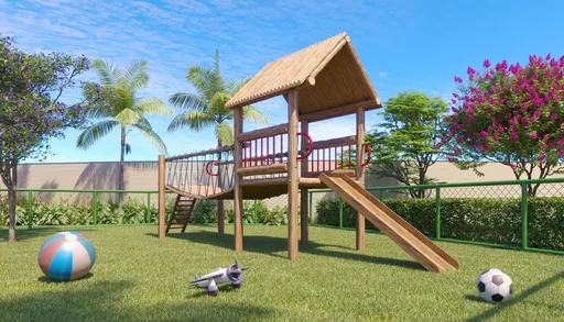 Playground infantil area lazer render 2