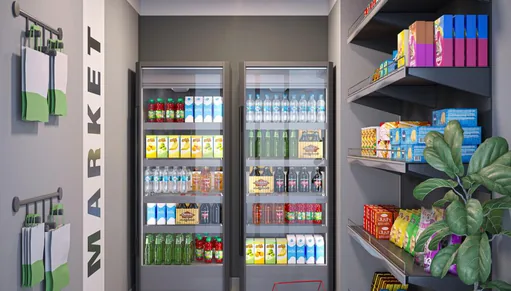 Render mercado interno amenidade condominio