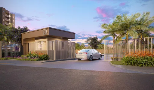 Render portaria entrada condominio fechado