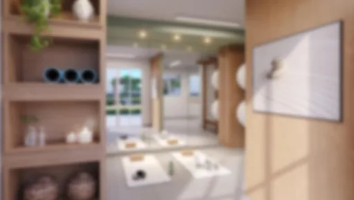 Render sala yoga estudio amenidade