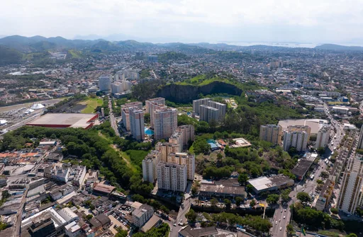 Vista aerea bairro contexto urbano