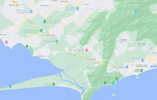 Mapa localizacao hode lua resort guaratiba
