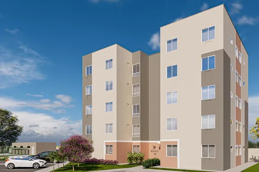 Render fachada bloco01 edificio residencial
