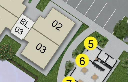 Implantacao blocos numerados condominio 2