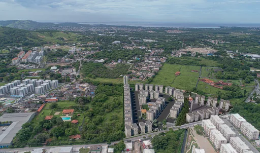 Render aerial empreendimento contexto urbano