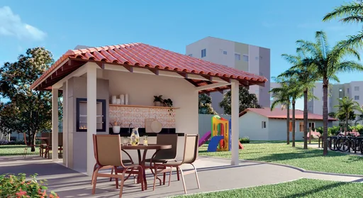 Render area gourmet noturna empreendimento