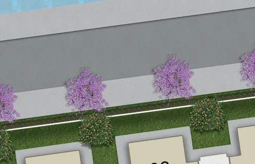 Render fachada cobertura vegetacao