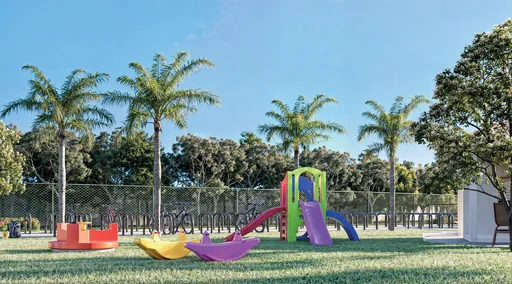 Render playground area noturno empreendimento