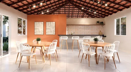 Render salao festas noturno iluminacao