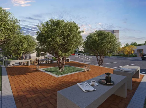 Area convivencia externa render 3d 2