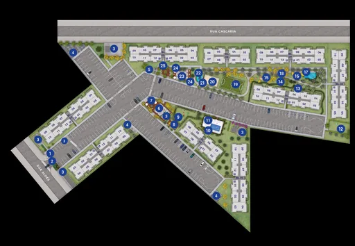 Implantacao condomin blocos amenidades