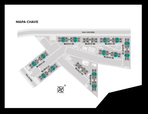 Mapa chave blocos implantacao empreendimento