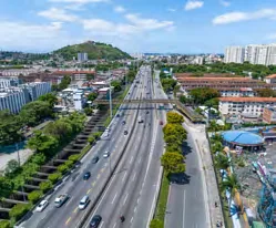 Vista aerea avenida entorno empreendimento