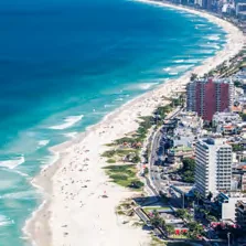 Vista aerea praia bairro contexto