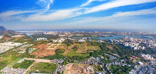 Vista aerea regiao barra tijuca entorno