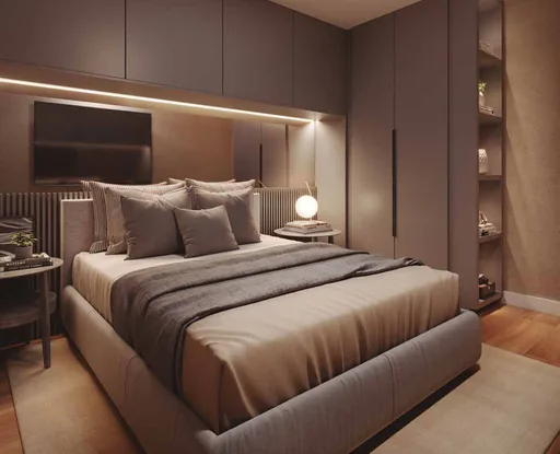 Quarto suite render decorado