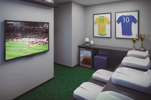 Sala jogos futebol amenidade condominio